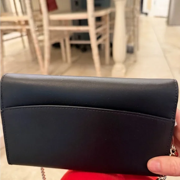 Kate Spade Black Scalloped Clutch with Chain BNWT - Picture 2 of 6